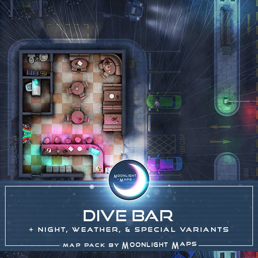 Starlight Cyberpunk Club TTRPG Battlemap - Feed the Multiverse