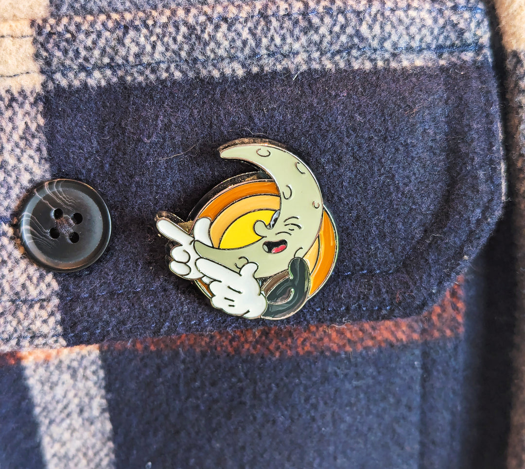 Ltd Edition Moon Boy enamel pin