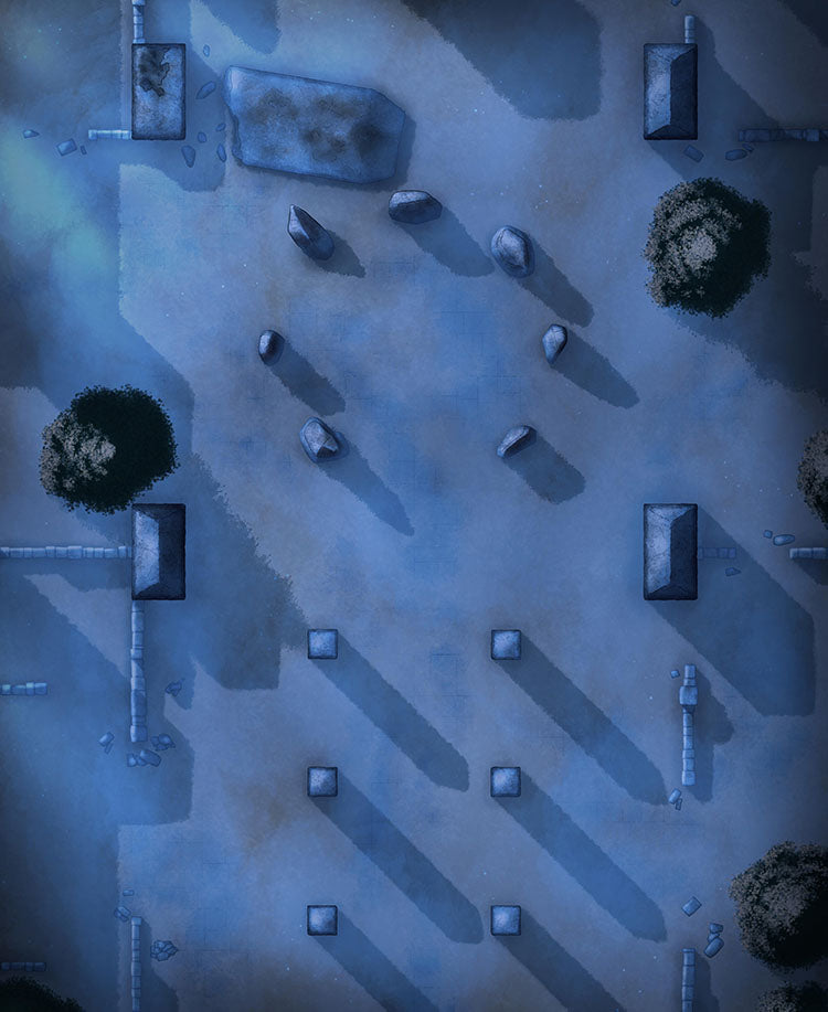 Foggy night time variant of the Ancient Portal Map
