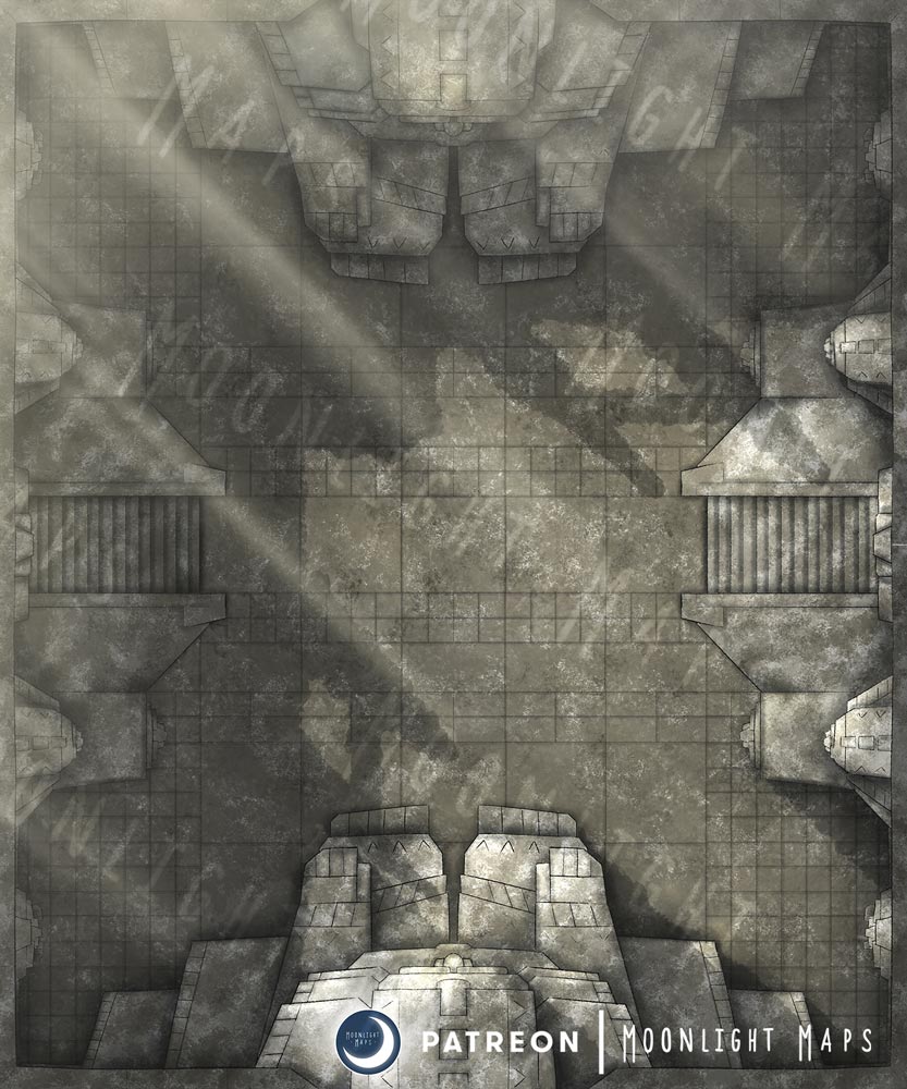 Variant of the Ancient temple map with no grassy growth, during the day. Stone temple only.