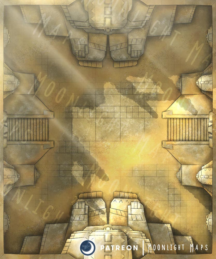 Daytime Desert variant of the ancient temple map. 