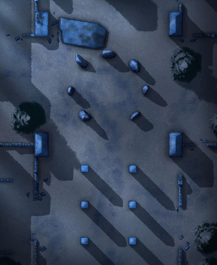Variant with no portal in the desert at night.