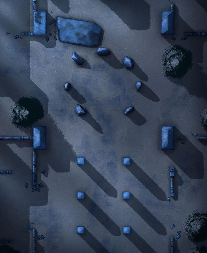 Variant with no portal in the desert at night.