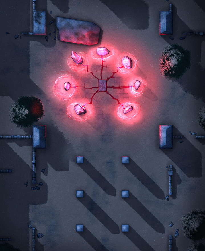 Red glowing version of the ancient portal battle map