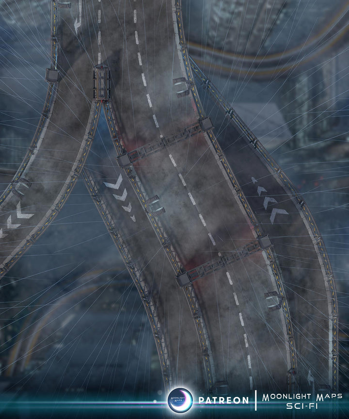 Scifi and Cyberpunk TTRPG Battle Maps – Moonlight Maps